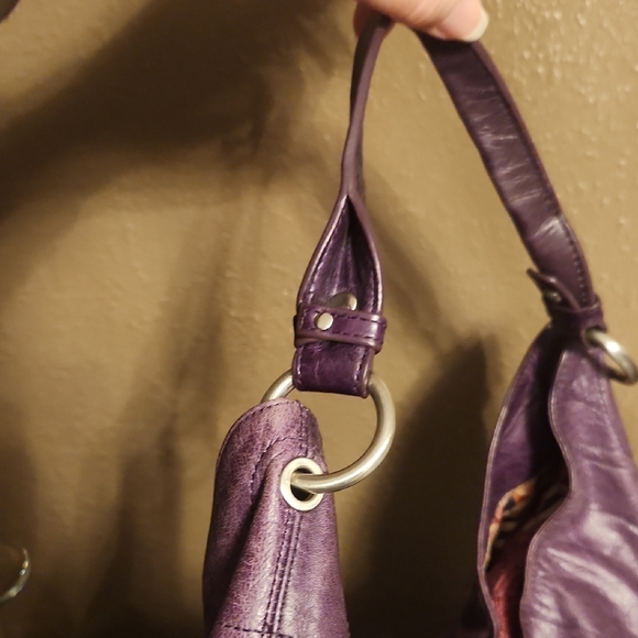 HOBO Purple Leather Hobo Bag - Picture 3 of 11